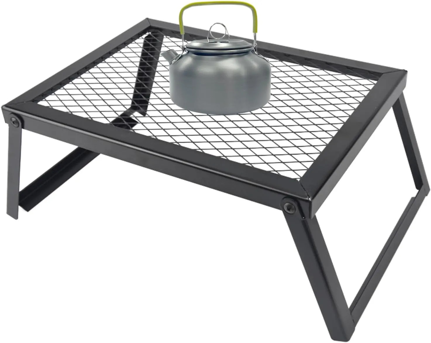0.8L Mini Portable Camping Kettle with Folding Campfire Grill