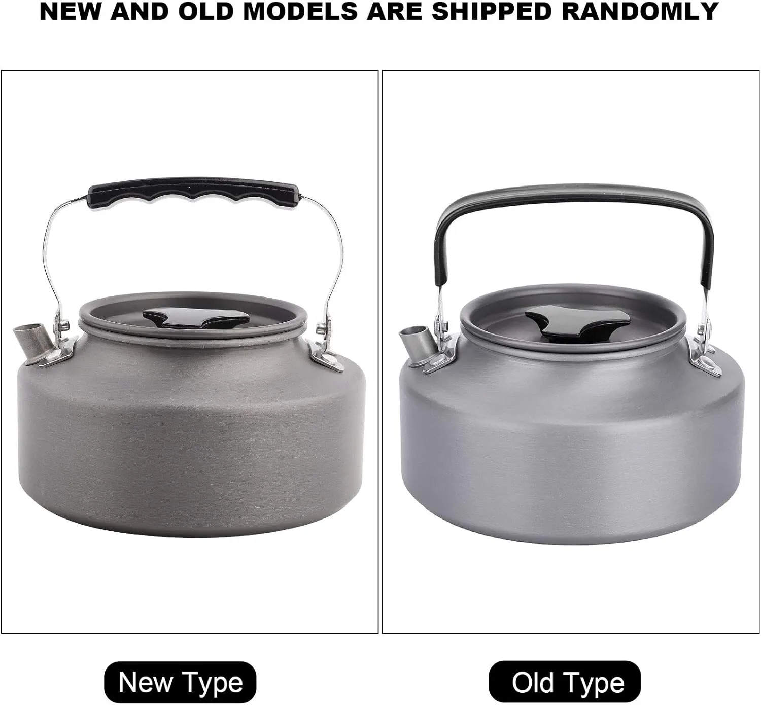 1.1L Aluminum Teapot, Camping Hiking Kitchen, Stylish and Clean, Heat Insulation, American Food Safety, from Aluminum, Sturdy, Long Lasting, Convenient to Carry