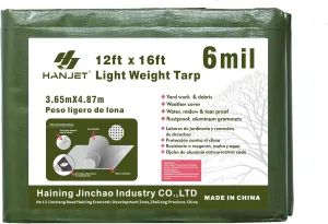 12' x 16' Tarp 5-mil Thick Camping Tent Rain Tarps Green Waterproof Outdoor Cover…