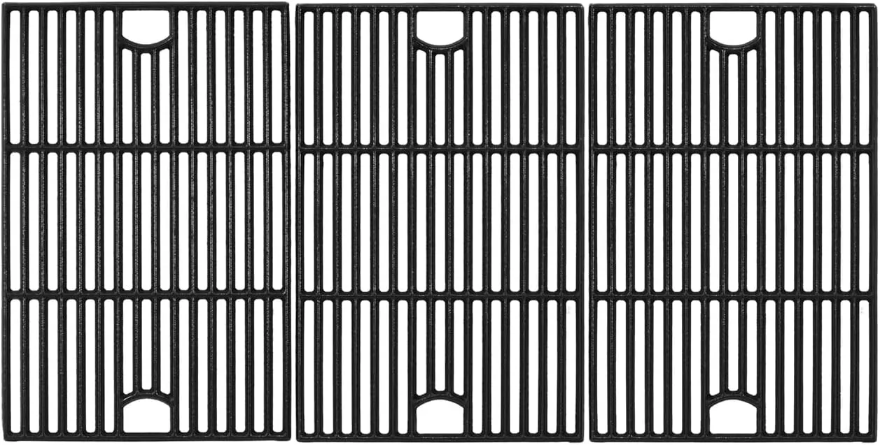 17inch Grill Grates for Nexgrill 6 Burner 720-0896 720-0896B 720-0896E 720-0898 720-0896X 720-0896C 720-0896CP 720-0898A, Cast Iron Cooking Grids for Homedepot Nexgrill 6-Burner Deluxe 720-0896,3Pack