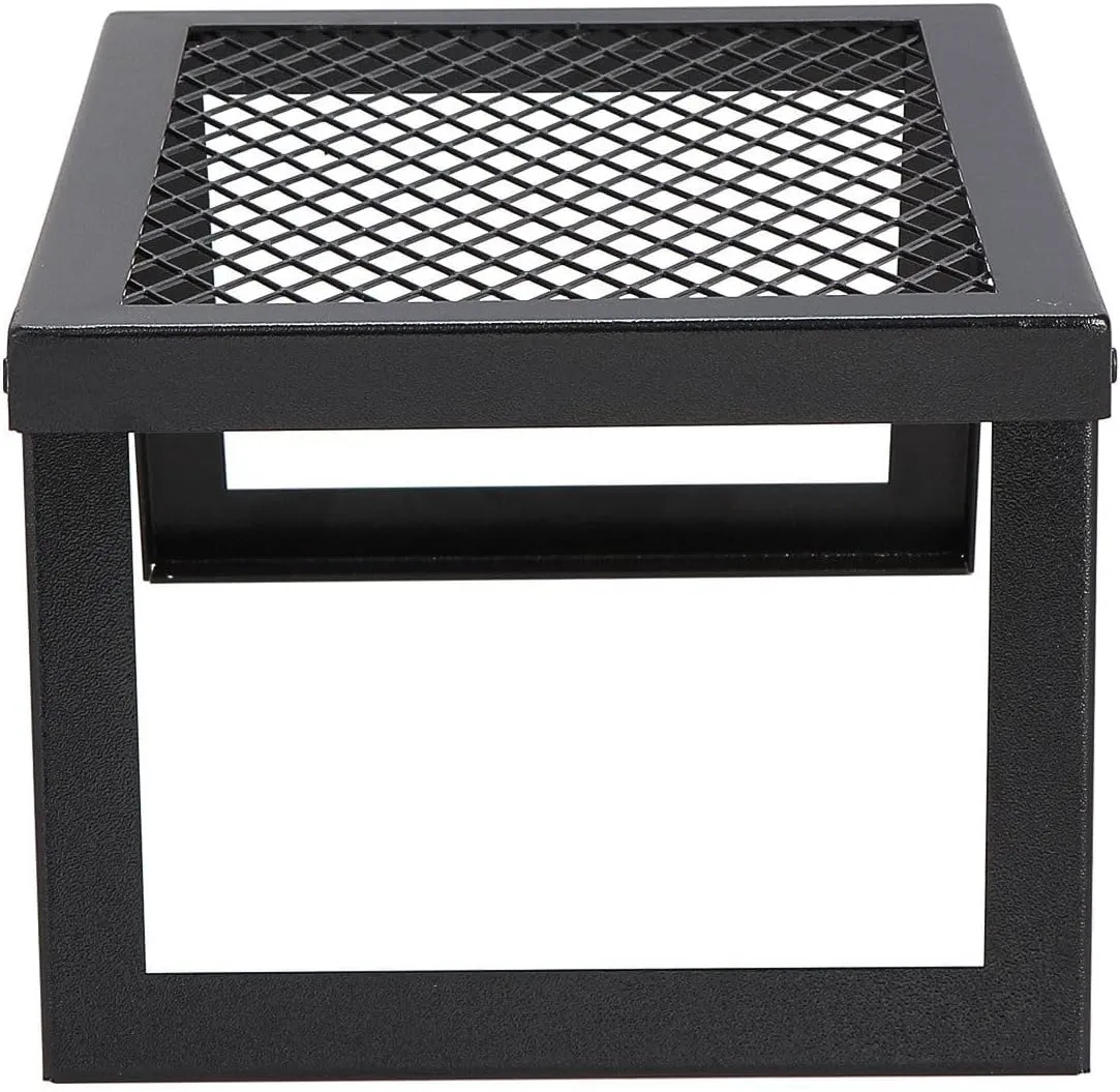 18" Folding Grill Heavy Duty Steel Mesh Grate Portable Camping Equipment with Legs & Carrying Bag Outdoor Grilling Rack for Open Flame BBQ Picnics