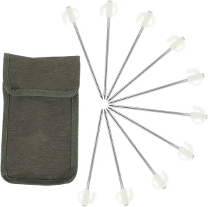 1Set Glow Dark Tent Stakes Heavy Duty Tent Pegs with Bag Durable and Lightweight Camp Anchors for Tents and Outdoor Activities