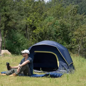 2-3 Person Camping Tent, Waterproof Windproof Double Layer Tent, Rainfly, Ideal for Backpacking, Hiking, and Family Camping