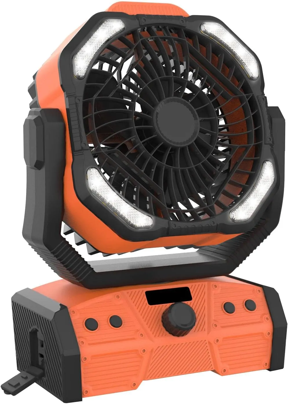 2025 Upgraded Portable Rechargeable Fan, Camping Fan with 20000mAh Battery Powered, LED Lantern, USB C, Remote Auto Oscillating for Indoor, Tent, Travel, Car, Camping Essentials