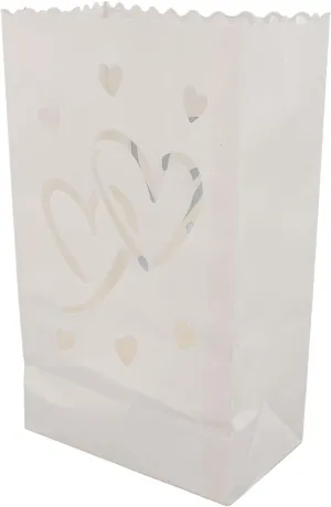 20pcs Heart S Tea Light Candle Bags Fl Retard Lante for Weddings and Parties