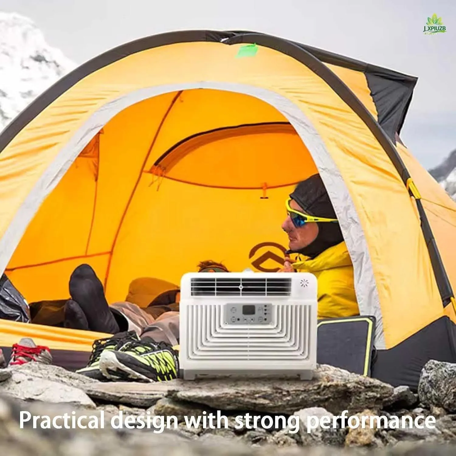 2200btu Camping Air Conditioners, Heating and Cooling 2-Use 300w Portable Intelligent with Remote Control Mobile Air Conditioner,Outdoor Mobile Tent Air Conditioner