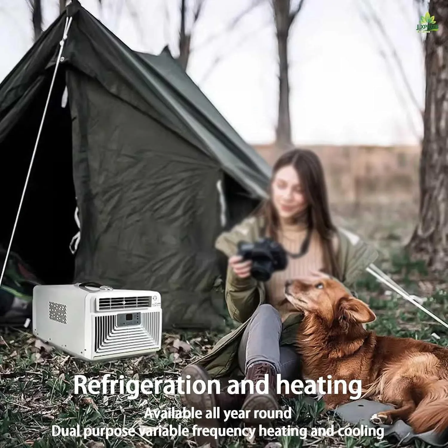 2200btu Camping Air Conditioners, Heating and Cooling 2-Use 300w Portable Intelligent with Remote Control Mobile Air Conditioner,Outdoor Mobile Tent Air Conditioner