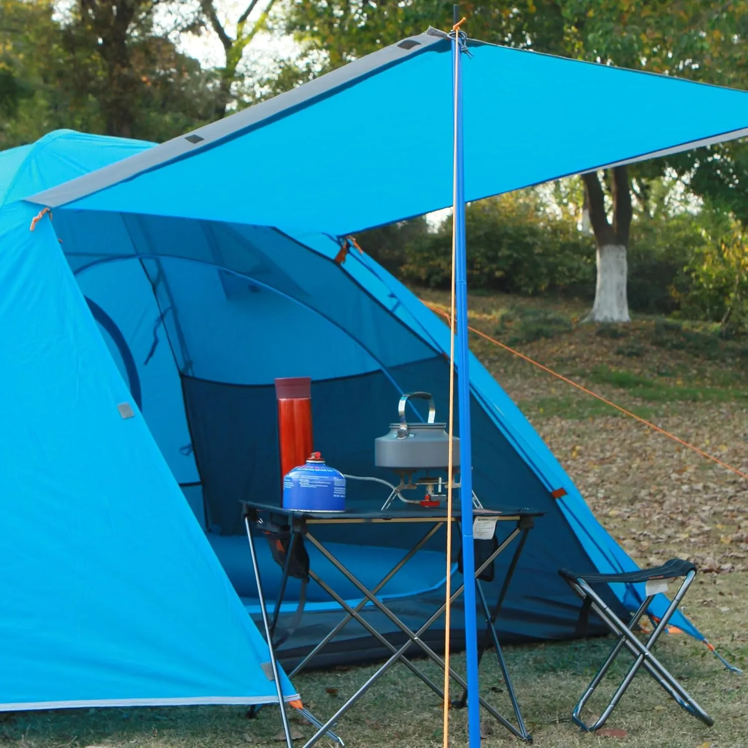 2/3 Person Camping Tent Backpacking Lightweight Tent Waterproof Windproof Aluminum Pole Two Doors Double Layer Easy Setup Portable for Outdoor Camping Hiking Beach Travel