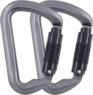 23KN D Shaped Auto Locking Climbing Carabiner Clips Twist Lock and Heavy Duty Carabiners for Rock Climbing Rappelling Fire Rescue High Altitude and Mountaineering