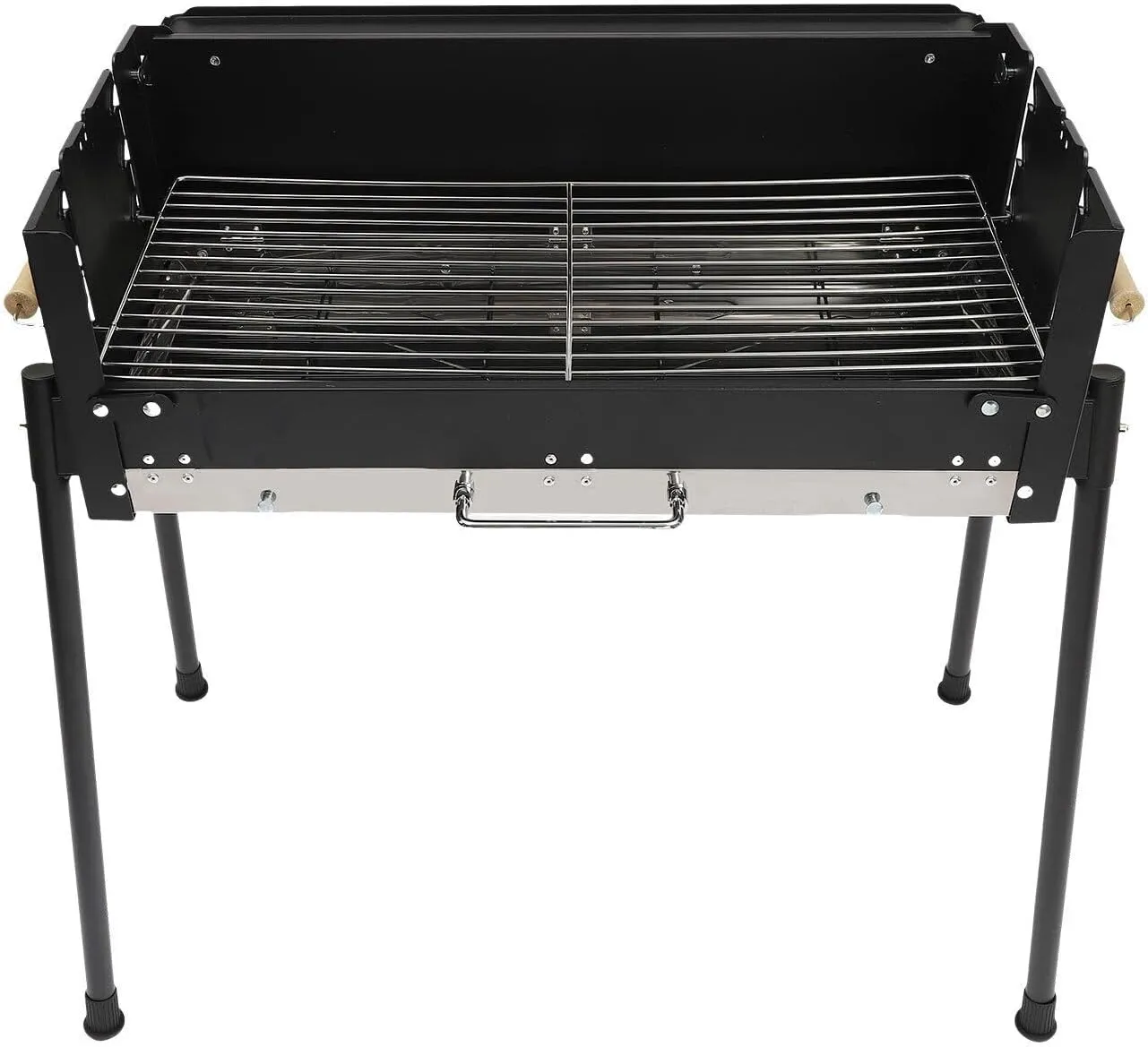 3-8 Person Barbecue Charcoal Grill Stainless Steel Folding Bbq Tool Kit For Outdoor Camping Portable Easy Installation Large Foldable Stove Tainless Cooking Easily Assembled Free Standing Grills