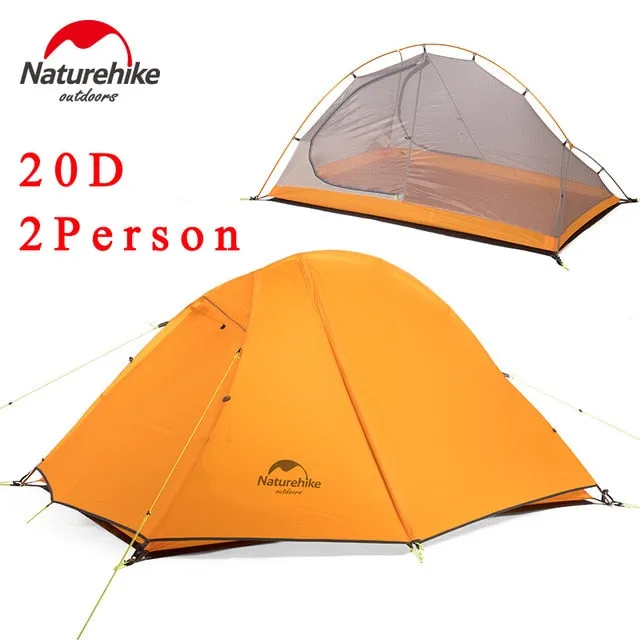 3 Excellent Picnic Tent Camping Tent Double NH18A180-D Person Layer Seasons NatureHike Ultralight 1-2 Tent Silicon Dual-purpose 20D Waterproof Outdoor