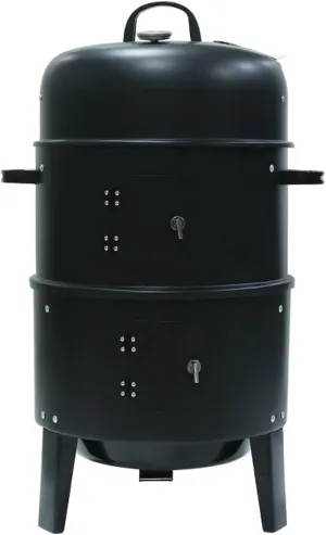 3-in-1 Indoor Grill, Barrel Grill, Portable Charcoal Grill, for Camping, Backyard Cooking