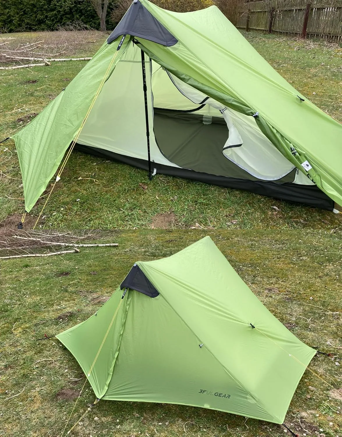 3F UL Gear Lanshan Ultralight 1-Person or 2-Person Backpacking Tent, 3-Season or 4-Season, Outdoor Lightweight Waterproof Professional Tent, Trekking, Kayaking, Climbing, Hiking