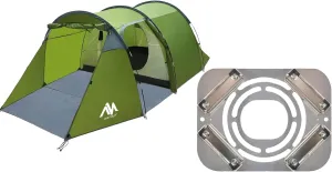 4 Person Tent   Tent Stove Jack, Tunnel Tent with Vestibule Footprint, Stainless Steel Stove Jack for Winter Camping