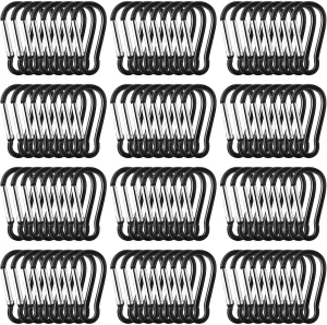 500 Pcs 2" Spring Snap Hooks Bulk Small Aluminum Alloy Clip Keychain Spring Snap Hook for Hanging Camping Hiking Traveling Fishing Outdoor
