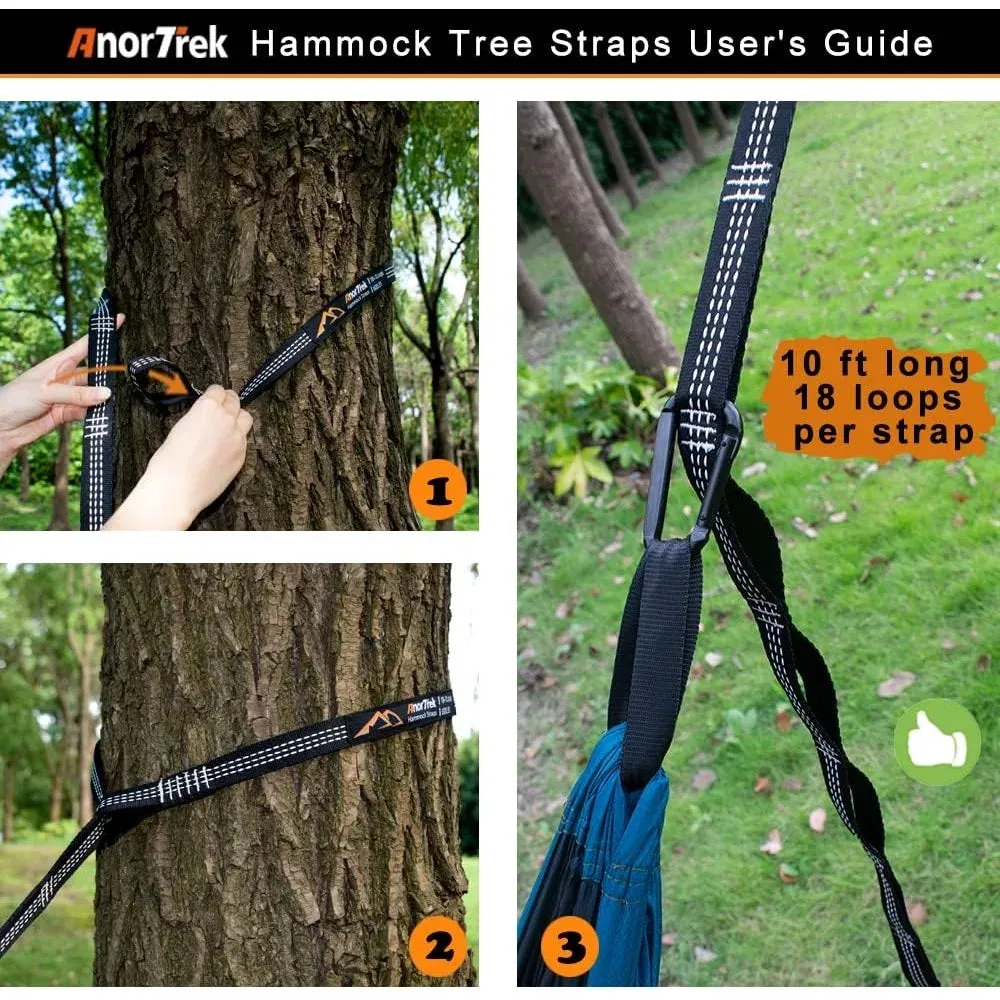 600lb Capacity Camping Hammock with Mosquito Net - Lightweight Portable Double Hammock with Aluminum Poles & Tree Straps