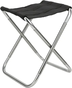 7075 Aviation Aluminum Alloy 600d Oxford Polyester Gun Color Outdoor Foldable Chair Portable Fishing Stool for Mountaineering Camping Hiking