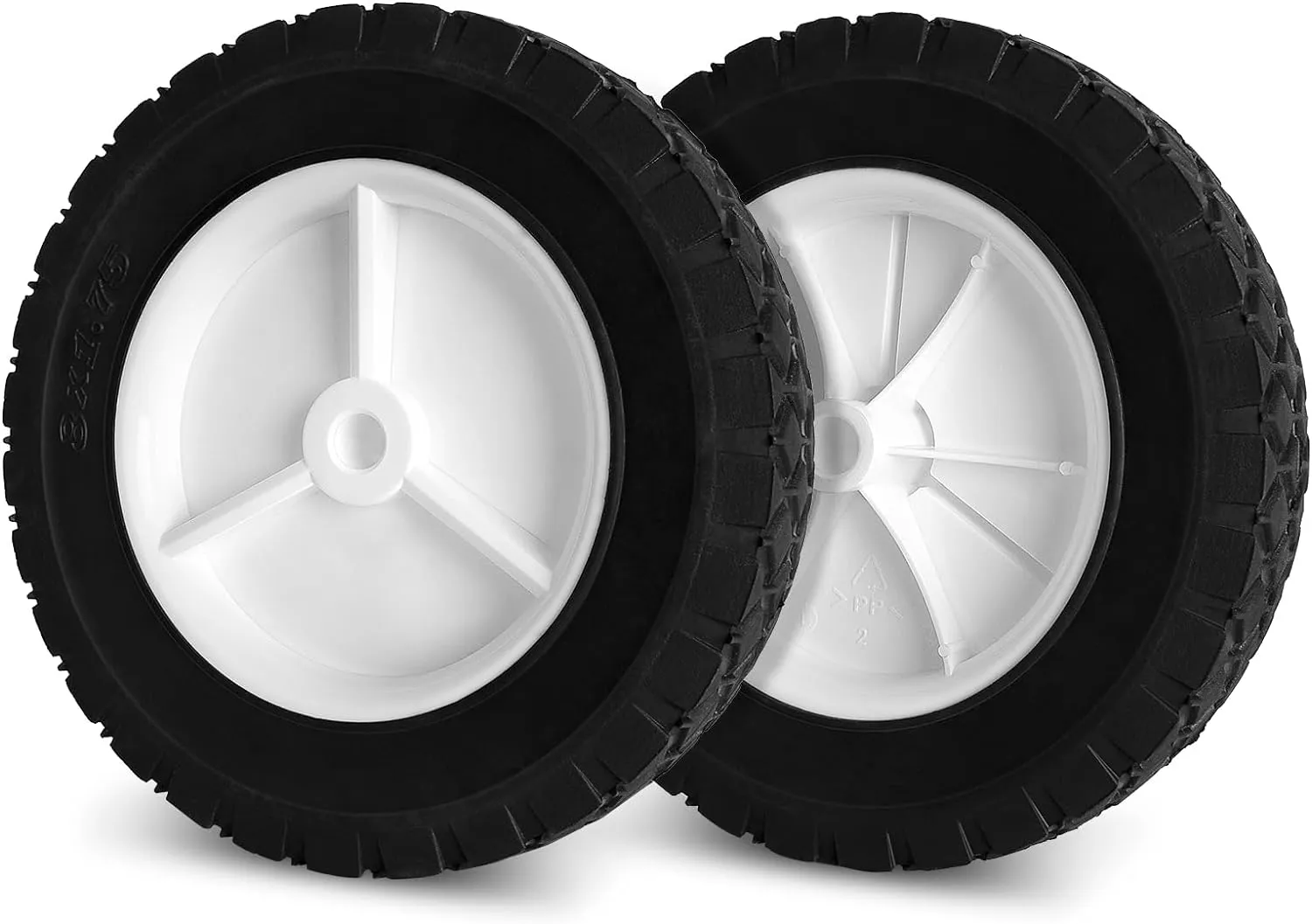 72-108 Wheels Replaces for Oregon, 8 Inch Universal Wheels Tires Compatible with Craftsman AYP MTD Lawn Mower, Radio Flyer Wagon, BBQ Grill, Hand Truck, and Lawn Sprayer