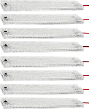 8 Pack 12v LED Interior Light Bar 2376LM DC 12 v Volt led Strip Ceiling Lights Lighting Fixture Inside with On/Off Switch for RV Enclosed Cargo Trailer Van Boat Car Camper