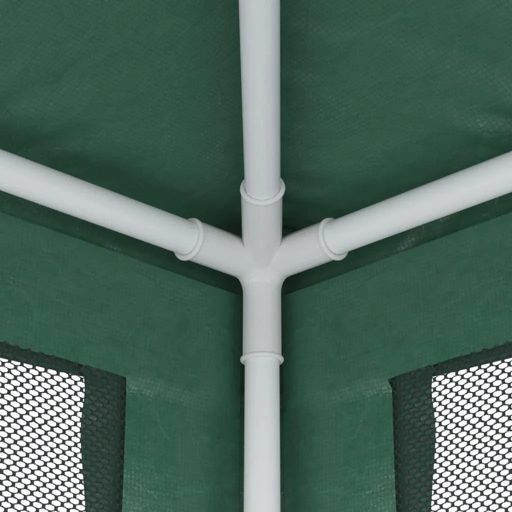 8.2'x8.2' Heavy Duty Gazebo with 4 Mesh Walls Green Outdoor Canopy Tent for Parties Patio Backyard Sun Protection and Insect Screening