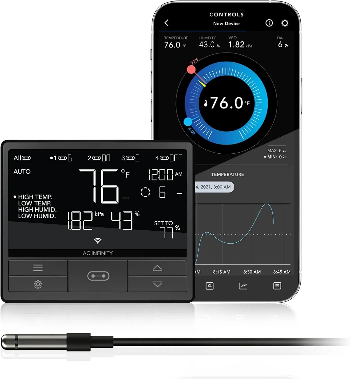 AC Infinity Controller 69 PRO, Smart Environmental Controller with Temperature, Humidity, VPD, Timer, Cycle, Schedule Controls, for Grow Tent Cooling Ventilation Lighting