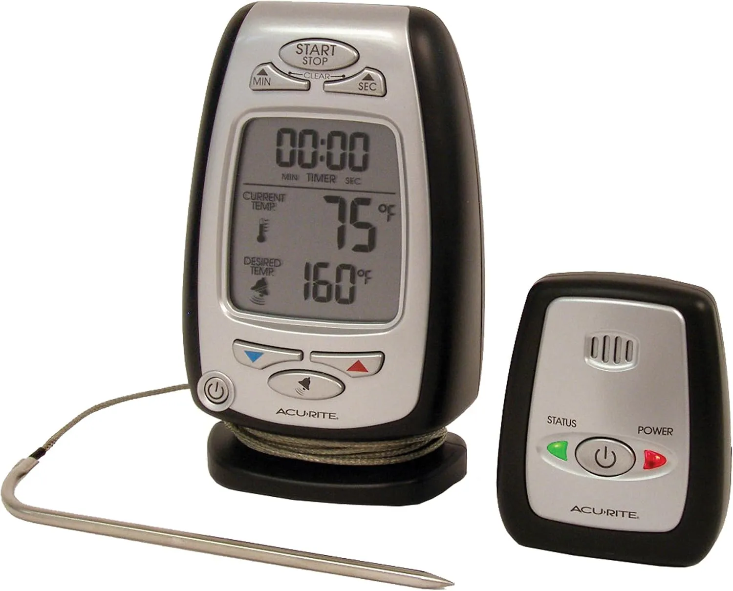 AcuRite 03168 Wireless Cooking and Barbeque Thermometer with Pager, 0.3