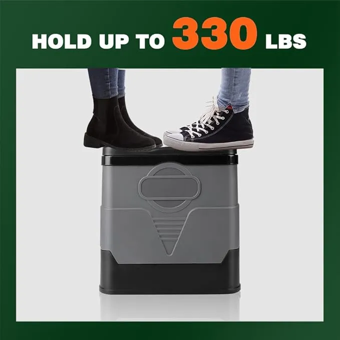 Adult Portable Toilet, Outdoor Camping Portable Toilet, Foldable Travel Toilet with Cover, Suitable for Hiking/Long-Distance Travel