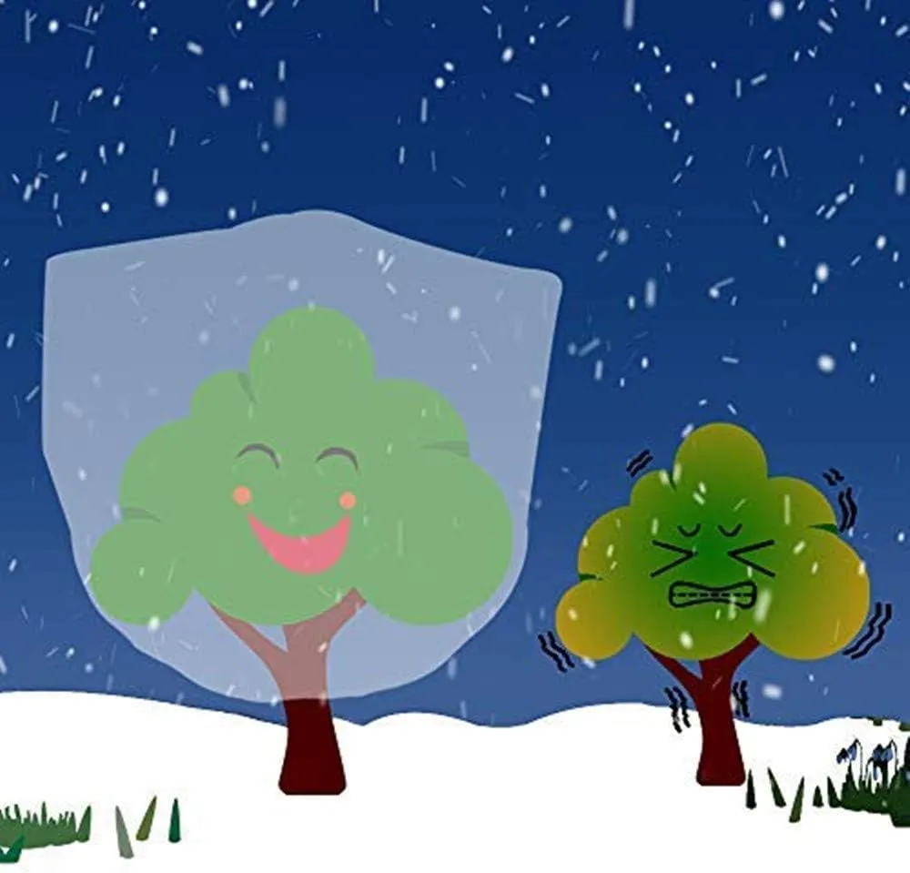 Agfabric Plant Cover Freeze Frost Protection Bag,1.5oz,72''X72'',4 Pack, Shrub Jacket for Cold Winter Weather