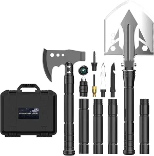 aiGear Camping Shovel Axe Outdoor Folding Shovel Set Camping Survival Gear for Men Outdoor Hiking Backpacking Emergency