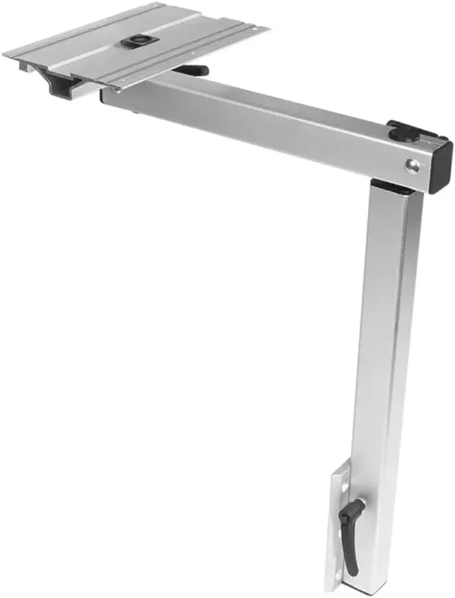 Aluminum Alloy Movable Table Leg 360° Rotation Adjustment Height Disassembly Suitable for Camping RV (Silver)