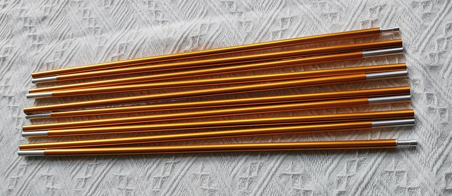 Aluminum Tent Poles Replacement, 9.5mm Camping Tent Rod Tent Poles Repair Kit Tent Support Rod for Camping Aluminum Alloy Bar Tent Pole Accessories (9.5mmx13.71ft)