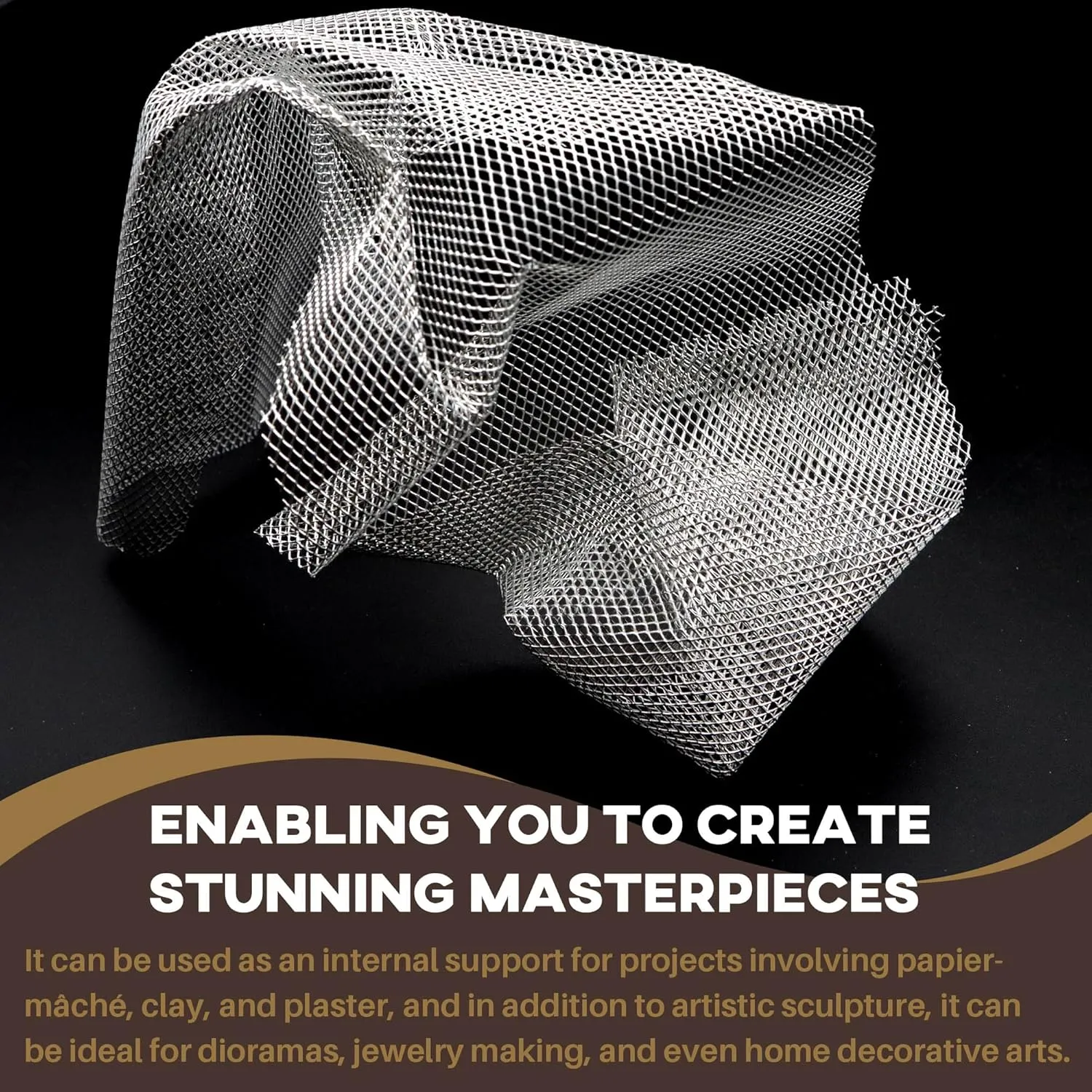 Aluminum Wire Mesh for Arts and Craft - Sculpting Mesh Roll 15.7 Inch by 16.4 Foot - Ideal for Sculpture Projects - Craft Wire Mesh for Crafts