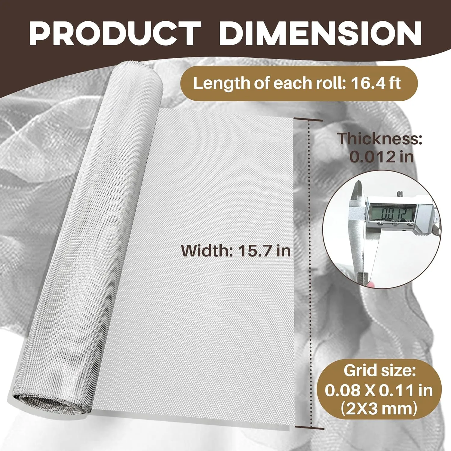 Aluminum Wire Mesh for Arts and Craft - Sculpting Mesh Roll 15.7 Inch by 16.4 Foot - Ideal for Sculpture Projects - Craft Wire Mesh for Crafts