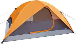 Amazon Basics Camping Tent, 3-Season Dome Design with Rainfly