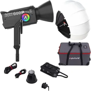 Aputure LS 600C Pro II RGB LED Monolight with 46 Built-in Preset Source Effects (A-Mount) Bundle with Aputure Lantern 90 (2 Items)