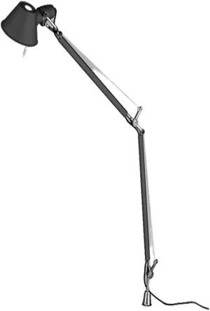 Artemide Tolomeo Classic 100W E26 Black Table Lamp with Aluminum in-Set Pivot