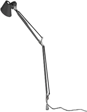 Artemide Tolomeo Mini 100W E26 Black Table Lamp with Aluminum in-Set Pivot