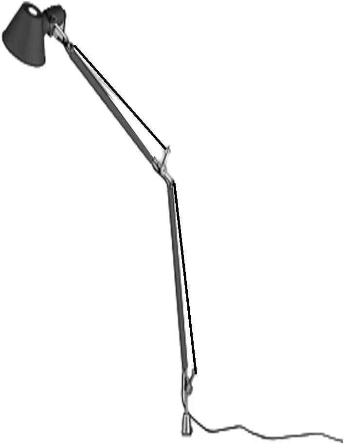 Artemide Tolomeo Mini 100W E26 Black Table Lamp with Aluminum in-Set Pivot