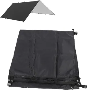 Asixxsix Rain Proof Tent Tarp, Tarp for Outdoor, Lightweight with Ground Nails and Wind Proof Ropes, Sun and Rain Protection Camping Awning, for Camping, Picnics, Family Gatherings