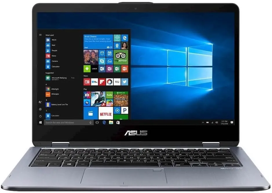 ASUS VivoBook Flip 14 TP410UA-DB51T, 14.0" with Fingerprint reader, 2-in-1 FHD Touchscreen, Intel Core i5-7200U, 6GB DDR4, 1TB HDD, Windows 10 Home