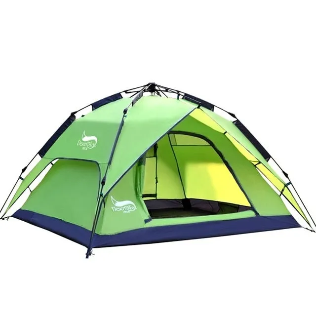 Backpacking Desert&Fox Automatic Camping 3-4 for Person Quick delivery Tent,Easy Protable Shelter,Travelling,Hiking Hassle-free Instant Setup Tent Sun