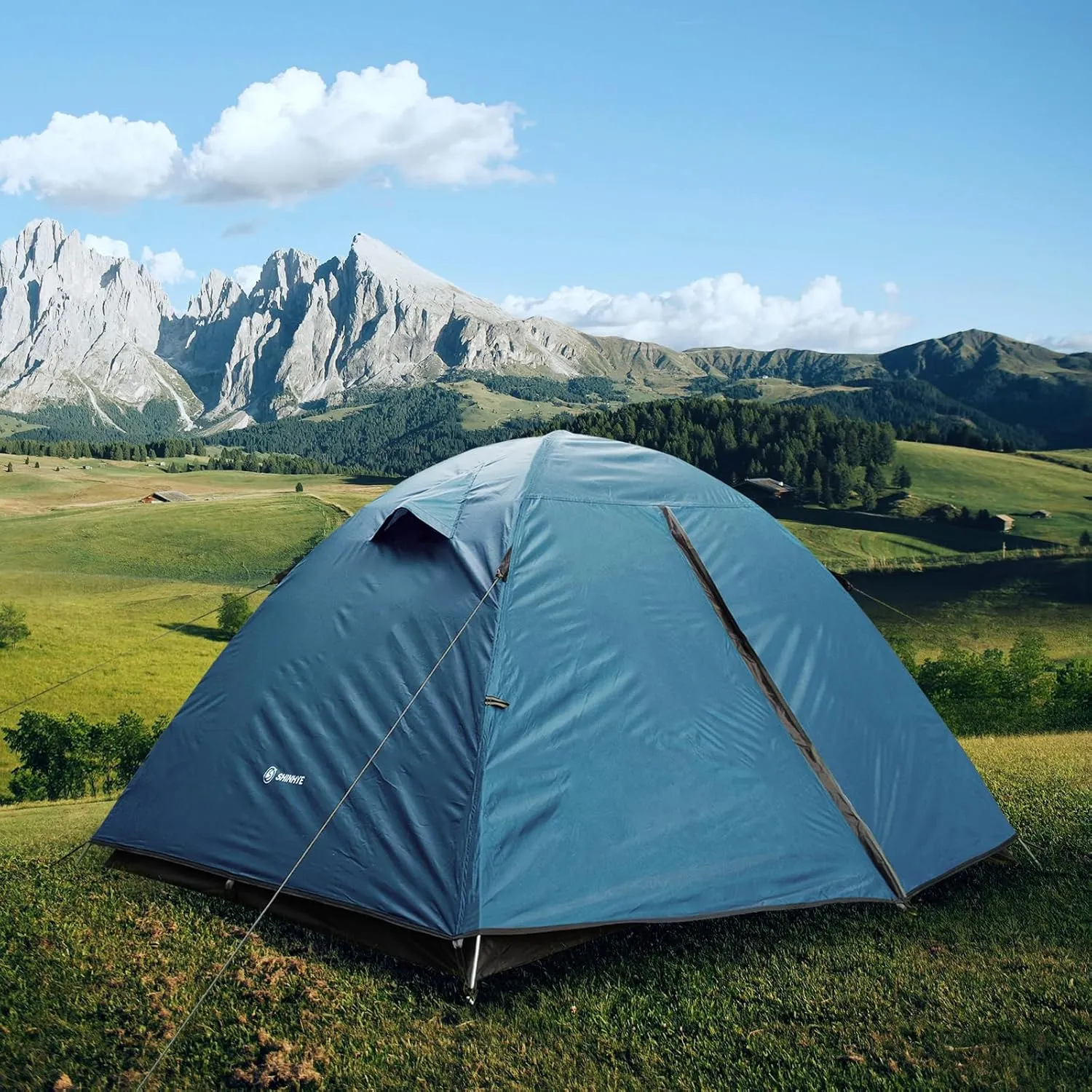 Backpacking Tent for Camping 2/3/4 Person Hiking Ultralight Tent for Waterproof Windproof Outdoor Tents Easy Setup Two Doors Double Layer Lightweight Instant Tents