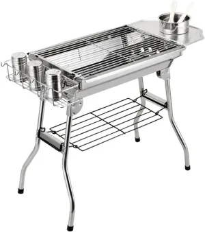 Barbecue Equipment, Outdoor Camping Barbecue Stove Detachable And Foldable Charcoal Grill Rack