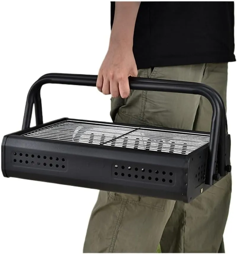 Barbecue Skewers Outdoor Barbecue Grills Camping Foldable Portable Barbecue Grills(Color:E)