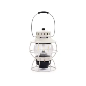 Barebones Railroad Lantern Vintage White