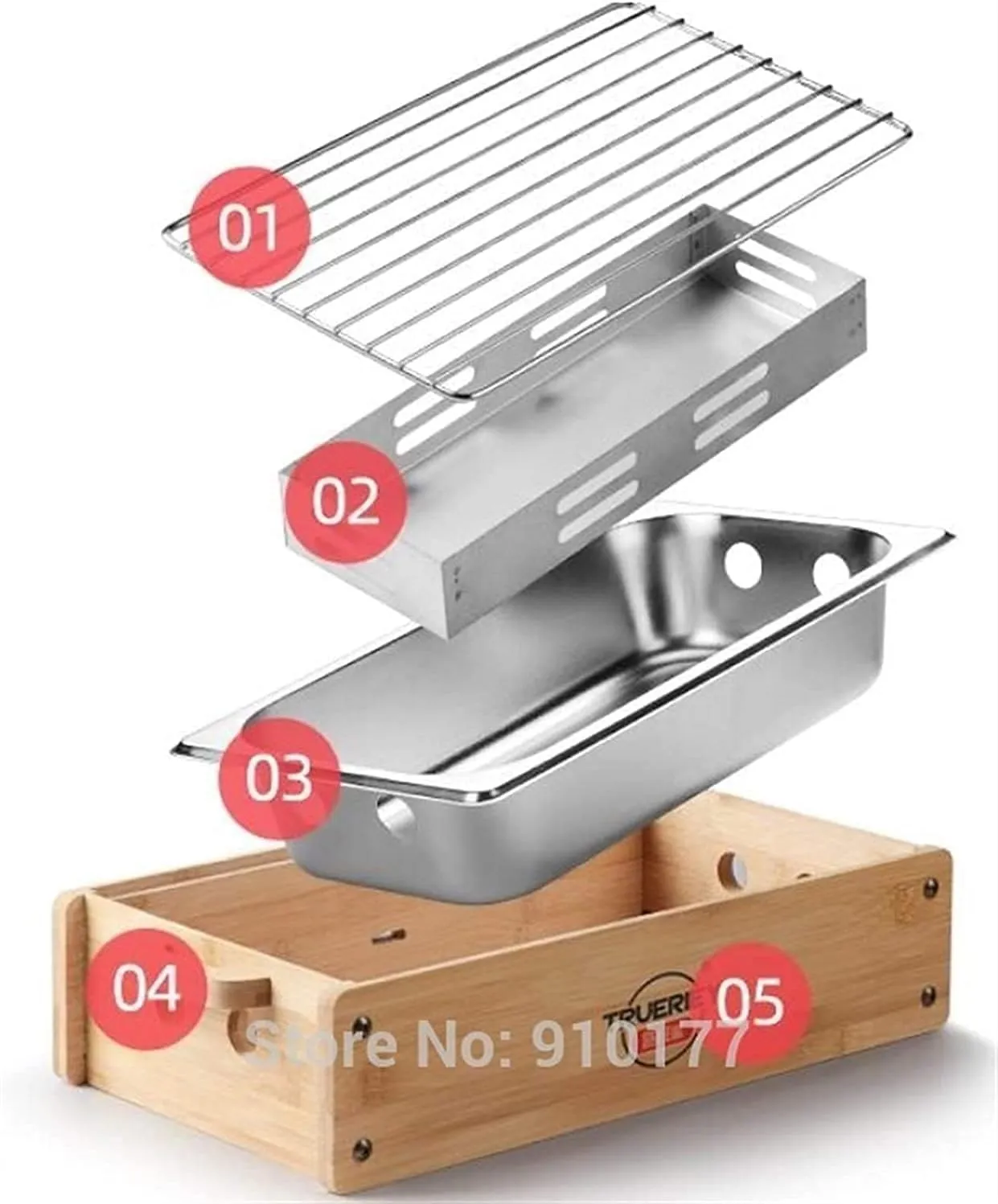 BBQ Grill Outdoor Outdoor Indoor Barbecue Charcoal Grill Portable Bamboo ox Charcoal BBQ Grills Commercial Barbecue Kebab Stove Heating Oven Household Comm(036 4)