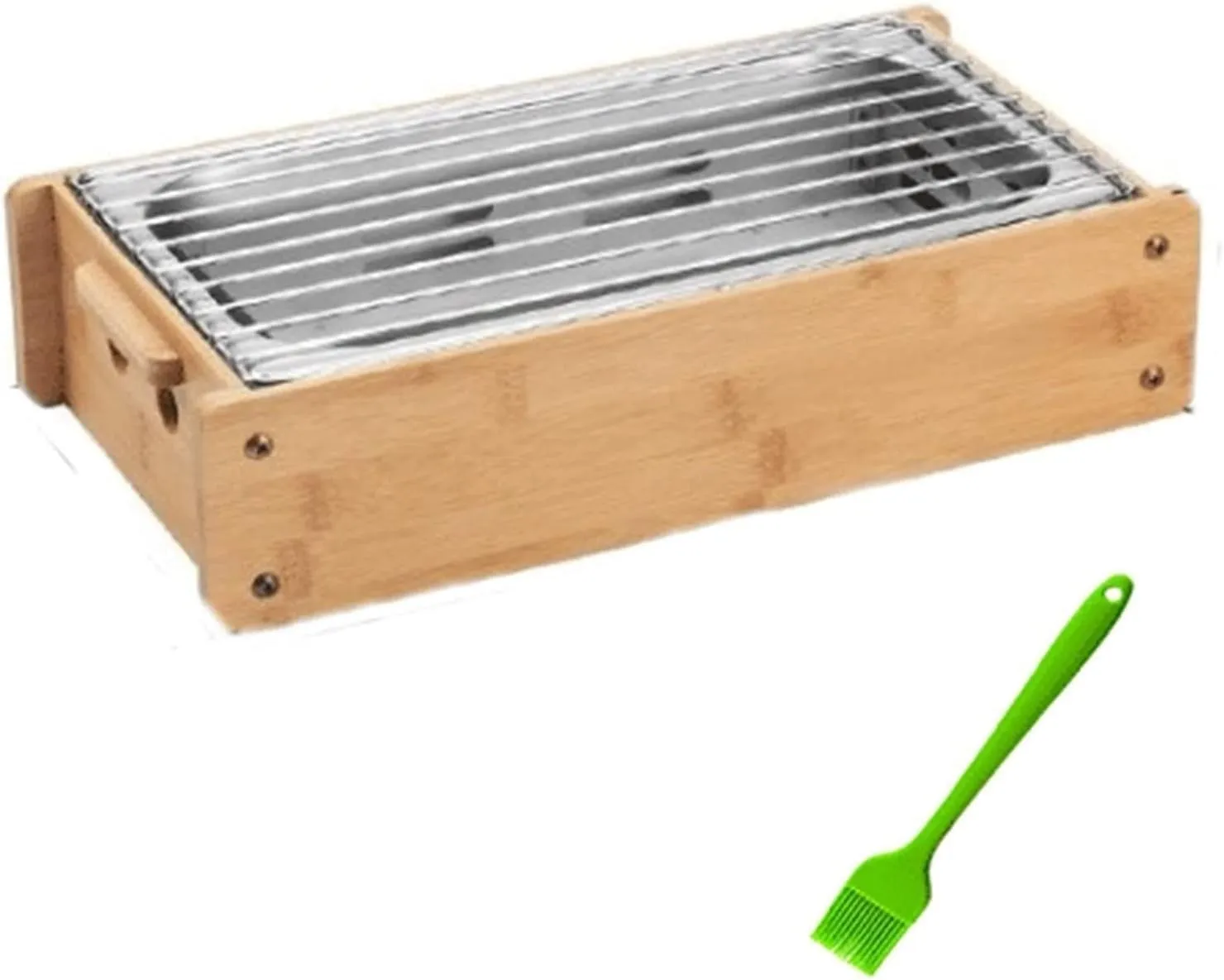 BBQ Grill Outdoor Outdoor Indoor Barbecue Charcoal Grill Portable Bamboo ox Charcoal BBQ Grills Commercial Barbecue Kebab Stove Heating Oven Household Comm(036 4)