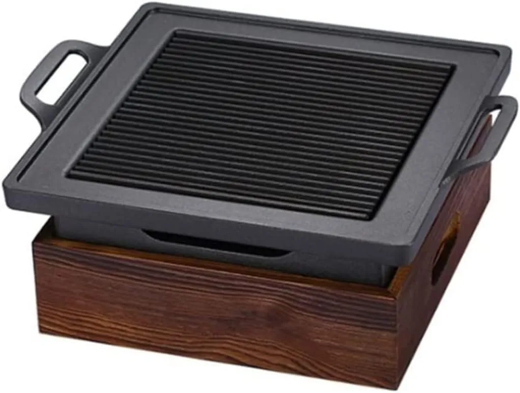 Bbq Grill Portable BBQ Grill Barbecue Grill Charcoal BBQ Oven Non-stick Cooking Tools(23x23cm)