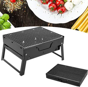 BBQ Grill,Portable Folding Charcoal Barbecue Grill Rack, Barbecue Charcoal Grill Smoker Grill, for Outdoor, Travel, Picnic