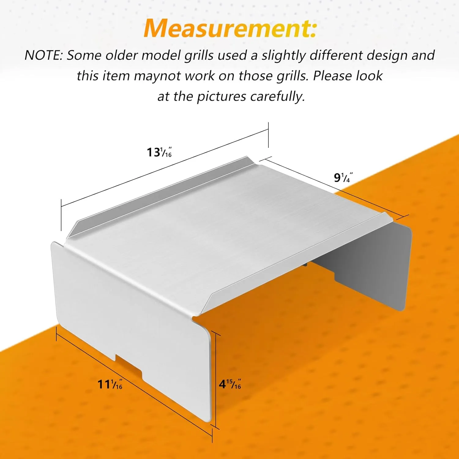 BCA012 Stainless Steel Grill Heat Baffle Diffuser Replacement Part for Traeger Pro 22 34 Series and Newer Tex,Century 22,Tex Elite,Z Grill,Camp Chef Series etc Pellet Smoker Grill Accessories